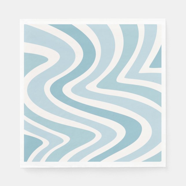 Boho Blue Sun Party Napkins (Front)