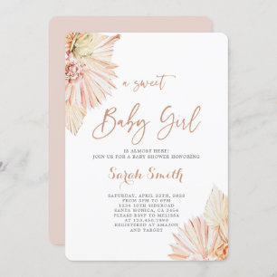 Boho Blush Baby Shower girl Invitation