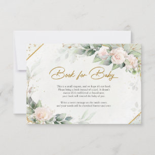 Boho Blush Floral Eucilyptus Book For Baby Thank You Card