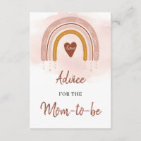 Boho Blush Rainbow Advice for the mum-to-be card