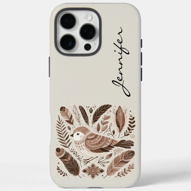 Boho Bohemian Bird Feather iPhone / iPad case (Back)