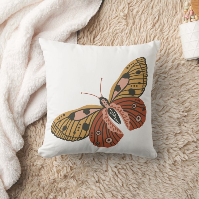 Boho Bohemian Butterfly Sun Moon Reversible Cushion (Blanket)