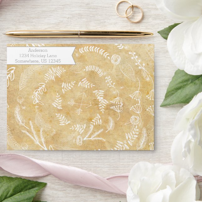 Boho Bohemian Ferns and Fauna   Envelopes (Wedding)