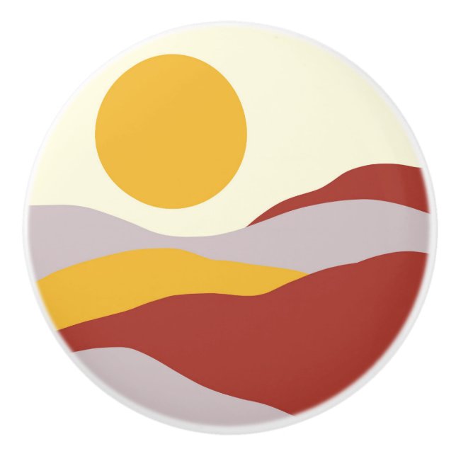 Boho bohemian N4 Ceramic Knob (Front)