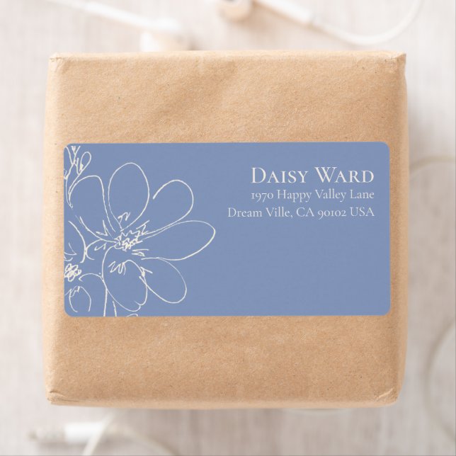 Boho + Bold Wildflower Return Address Label (Insitu)