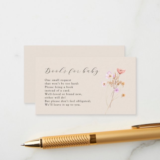 Boho Books For Baby Enclosure Card (Front/Back In Situ)