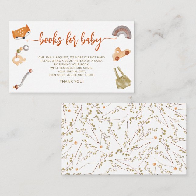  Boho Books For Baby Enclosure Card (Front/Back)