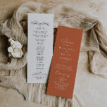 Boho Botanical Autumn Wedding Program<br><div class="desc">This boho botanical autumn wedding program is perfect for a rustic wedding. The design features a beautiful calligraphy font in white.</div>