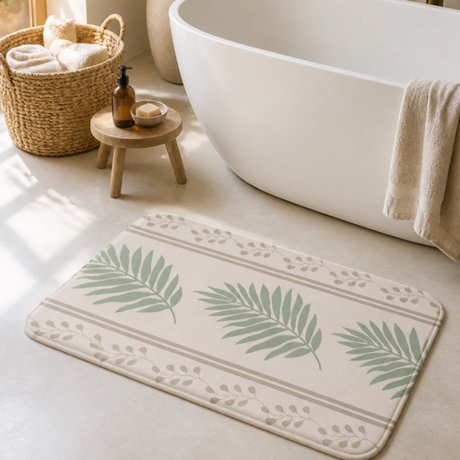 Boho Botanical Bath Mat (Creator Uploaded)