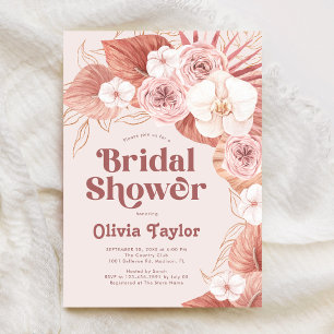Boho Botanical Bridal Shower Invitation