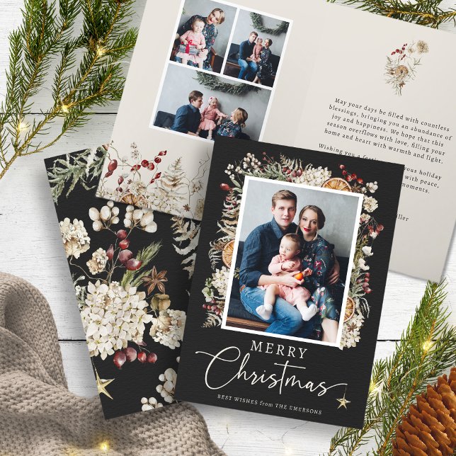 Boho Botanical Christmas Greeting Card (Boho Botanical Christmas Greeting Card
)