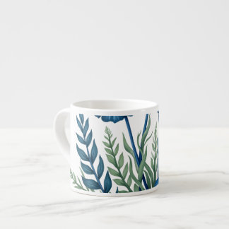Boho Botanical Espresso Cup, Stylish Coffee Mug. Cup