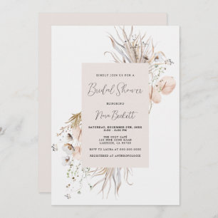 Boho Botanical Frame Bridal Shower Invitation