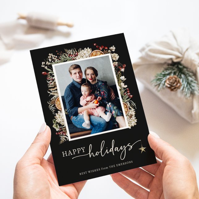 Boho Botanical Holiday Card (Boho Botanical Holiday Card
)