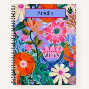 Boho Botanical personalised Spiral Notebook