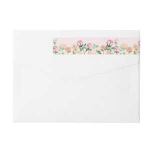 Boho Botanical Romance Pre-Addressed Return Wrap Around Label
