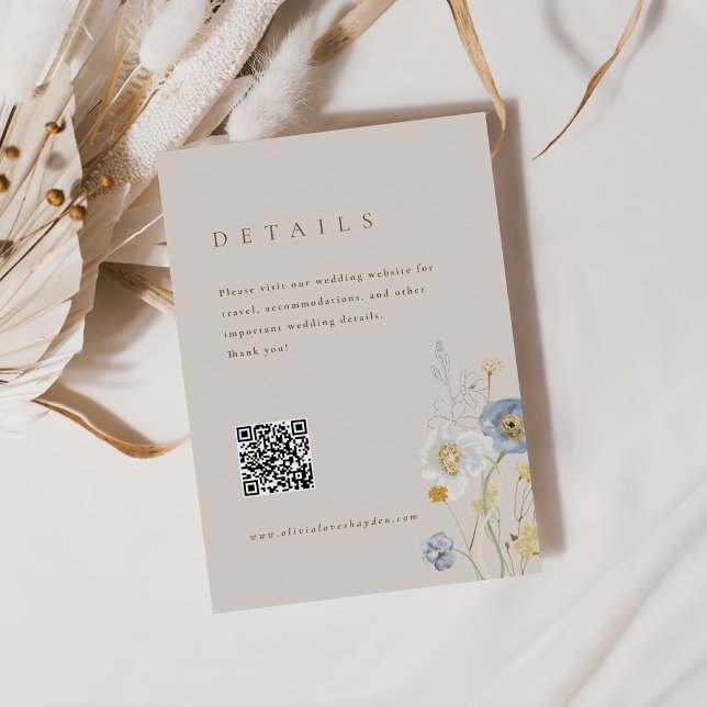 Boho Botanical Wedding Details Enclosure Card (Creator Uploaded)