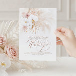 Boho Botanical White Orchids Pampas Grass Wedding Invitation<br><div class="desc">A celebration brimming with romance, joy and splendour! This elegant design of wedding invitations features soft pastel hues and a stunning botanical floral composition that adds a special touch to your nuptial celebration. So delightfully stylish - white orchids, so chic and elegant - pampas grass... you will want to display...</div>