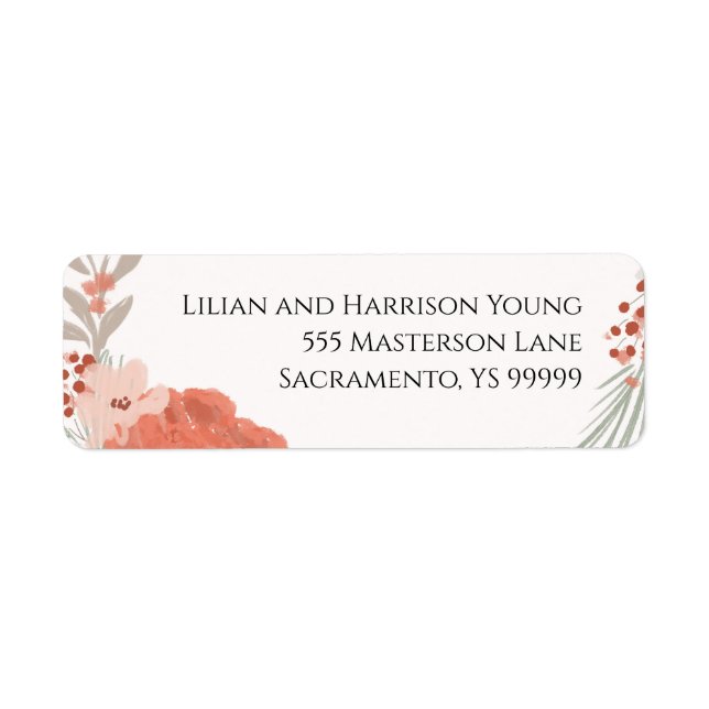 Boho Botanicals Return Address Label (Front)