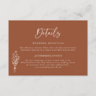 Boho Botanicals Terracotta Wedding Details