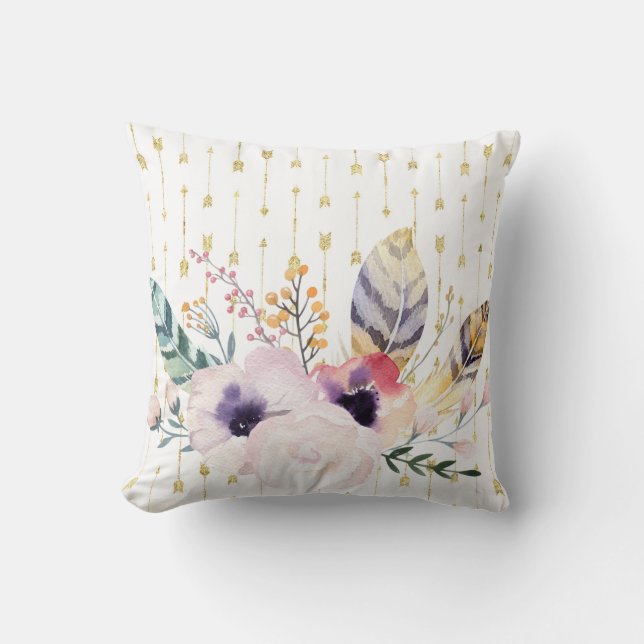 Boho Bouquet Cushion (Front)