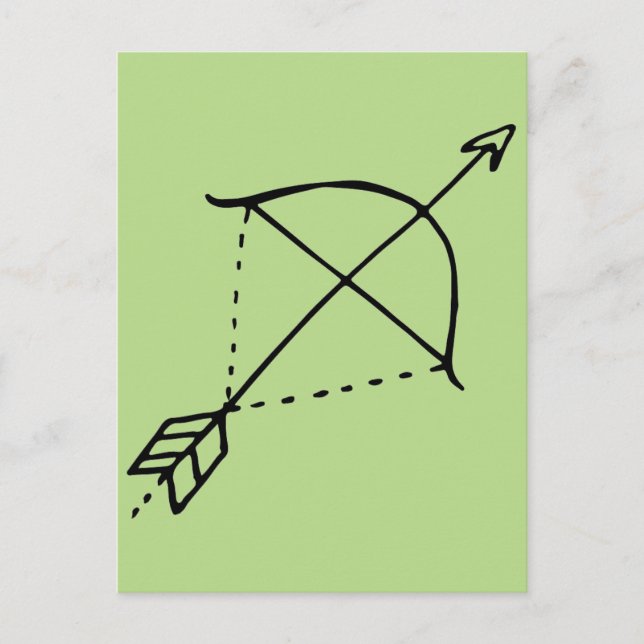 Boho Bow Doodle Postcard (Front)