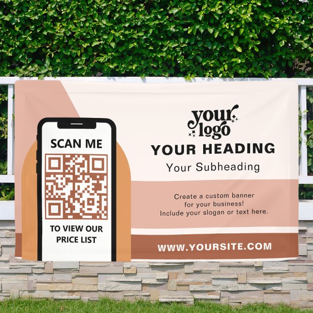 Boho Branding Professional Advertising QR Code Banner (Creator Uploaded)