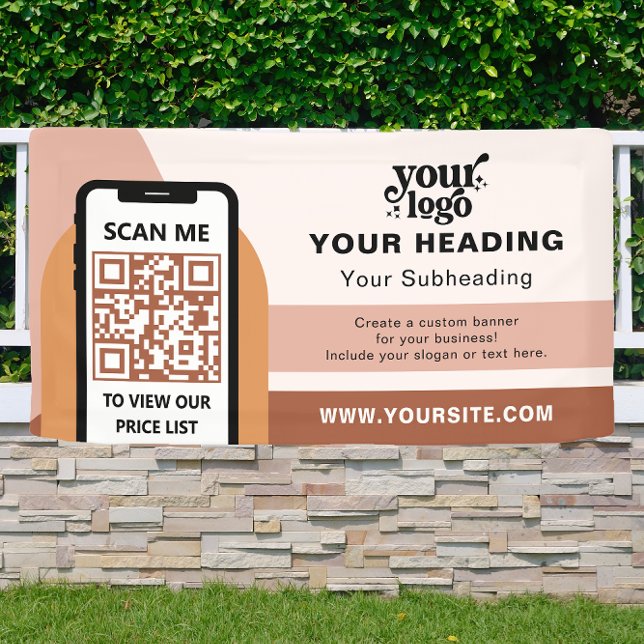 Boho Branding Professional Advertising QR Code Banner (Creator Uploaded)