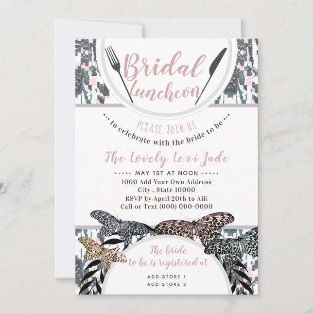 Boho Bridal Luncheon Shower Spring Fall Invitation (Front)