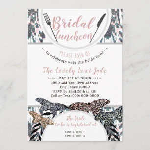 Boho Bridal Luncheon Shower Spring Fall Invitation
