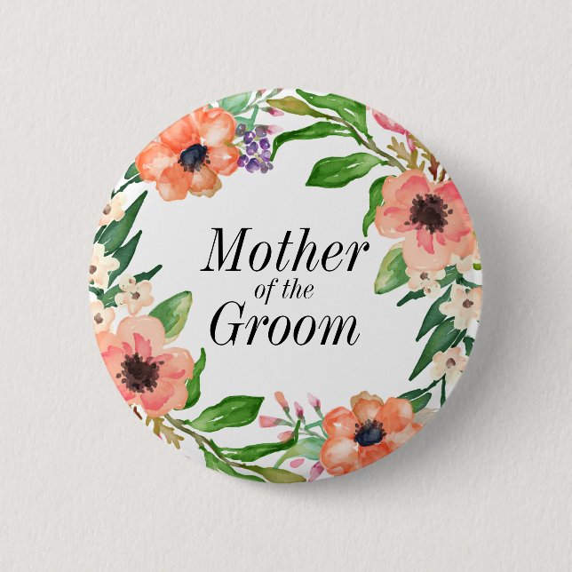 Boho Bridal Party Wedding 6 Cm Round Badge (Front)