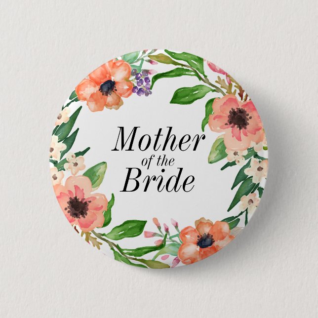 Boho Bridal Party Wedding 6 Cm Round Badge (Front)
