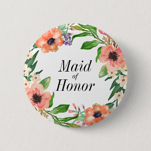 Boho Bridal Party Wedding 6 Cm Round Badge