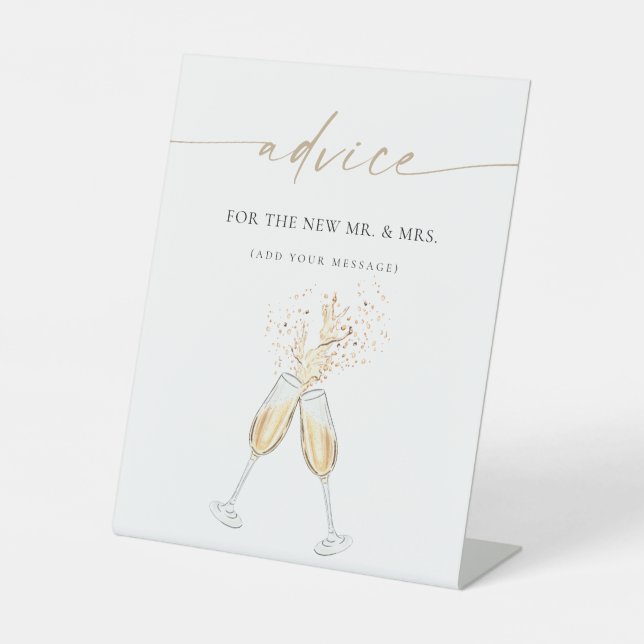  Boho Bridal Shower Advice Sign (Front)