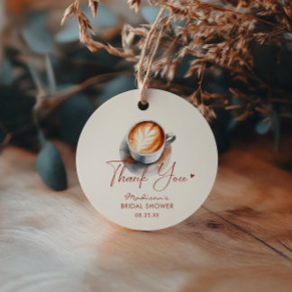 Boho Bridal Shower Coffee Thank You Favor Tags