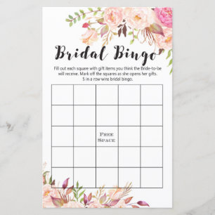 Boho Bridal Shower Game - bridal bingo