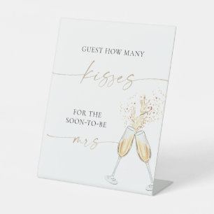Boho Bridal Shower How Many Kisses Sign