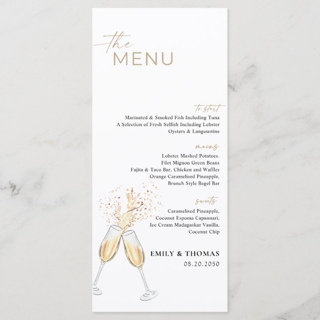 Boho Bridal Shower Menu (Front)