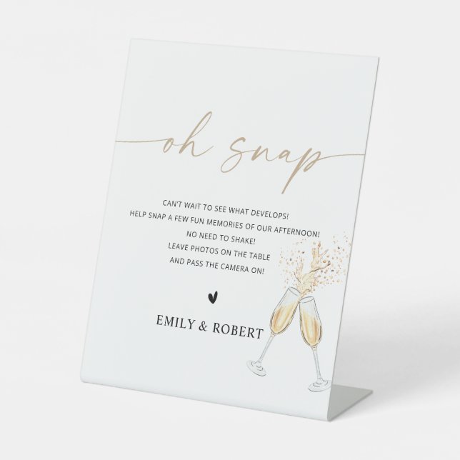 Boho Bridal Shower Oh Snap Sign (Front)