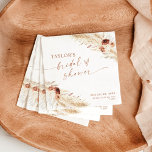 Boho Bridal Shower Paper Napkin | Shower Decor<br><div class="desc">These lovely Paper Napkins feature a beautiful boho design with an earthy, desert colour scheme- perfect for a bridal shower saturated in neutral tones and is a gorgeous way to accent your shower's cocktail, food or dessert table! Easily customise the text colours and most wording to perfect match your shower...</div>