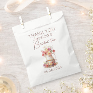 Boho Bridal Tea Floral Vintage Bridal Shower Favour Bag