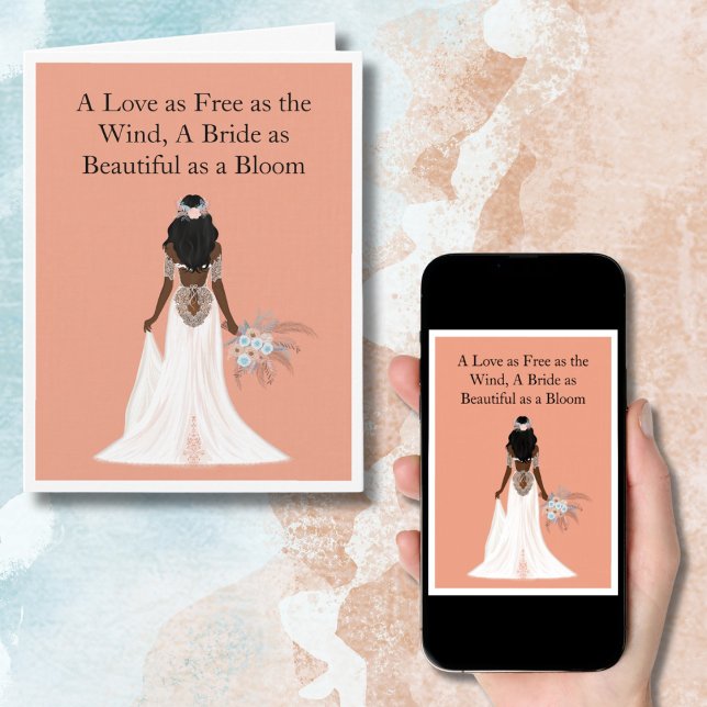 Boho Bride Bridal Shower Congratulations  Card (Creator Uploaded)