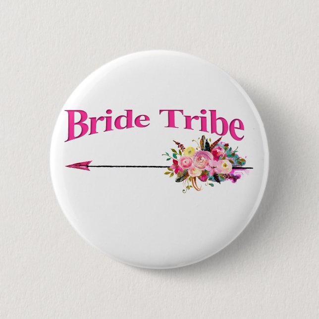Boho Bride Tribe 6 Cm Round Badge (Front)
