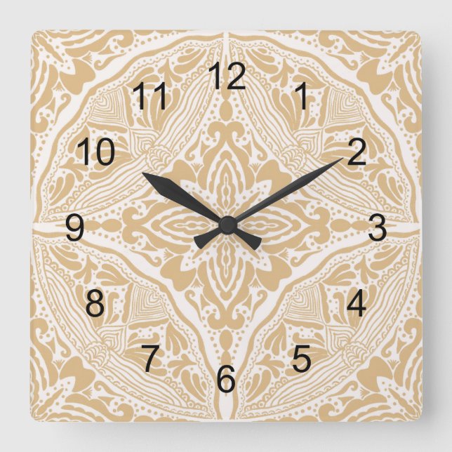 Boho Briella  Square Wall Clock (Front)