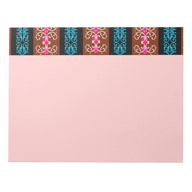 Boho Brocade Stripe Notepad (Front)