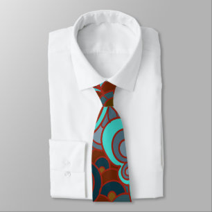 Boho, Brown and Turquoise Tie