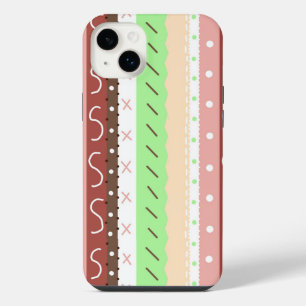 Boho Brown, Burgundy, Green and Mauve Whimsical  iPhone 14 Plus Case