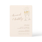 Boho Brunch & Bubbly Bridal Shower Invitation