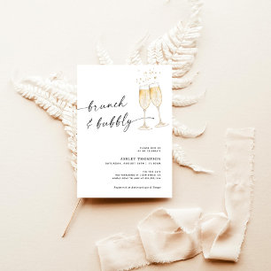 Boho Brunch & Bubbly Bridal Shower Invitation