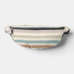 Boho Brush Stripes Seamless Earth Tone Bum Bags